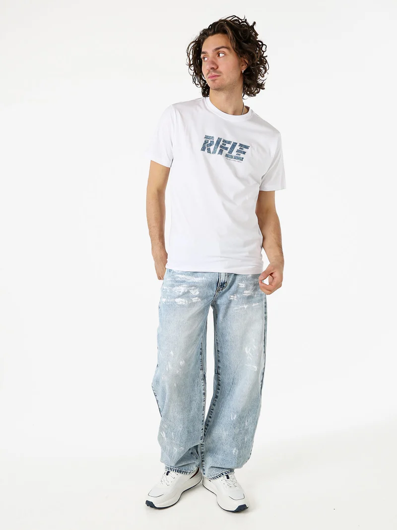 T-shirt in cotone da uomo con logo - bianco