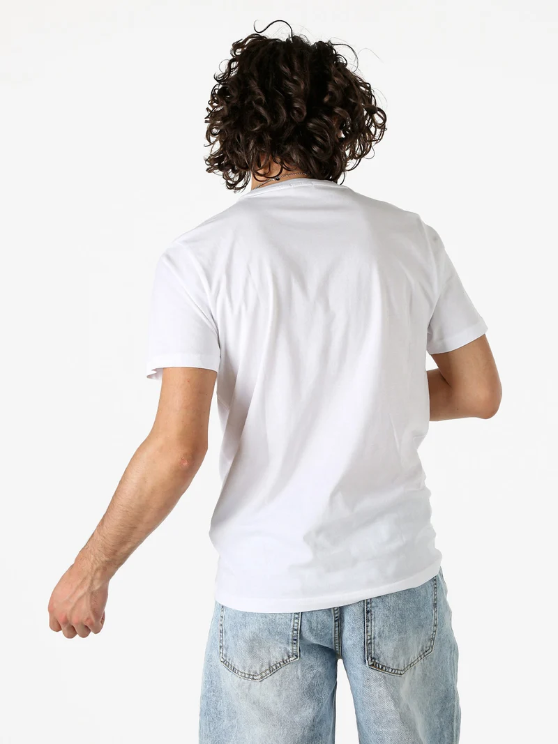 T-shirt in cotone da uomo con logo - bianco