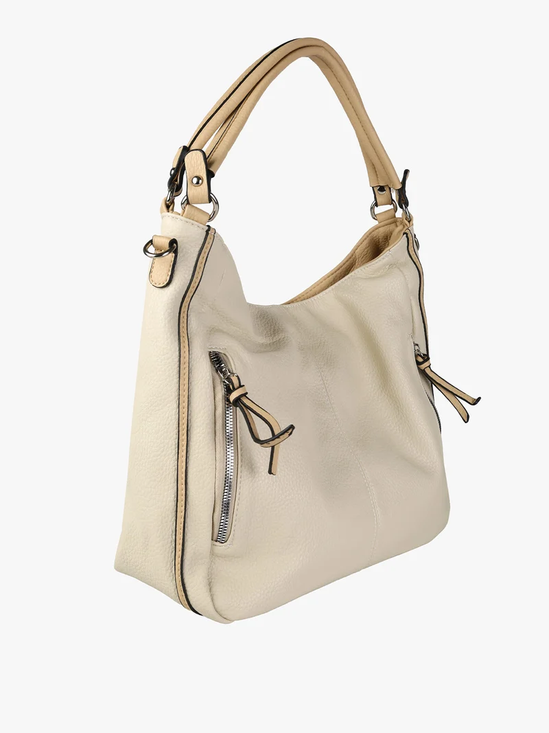 Borsa hobo da donna in ecopelle - beige