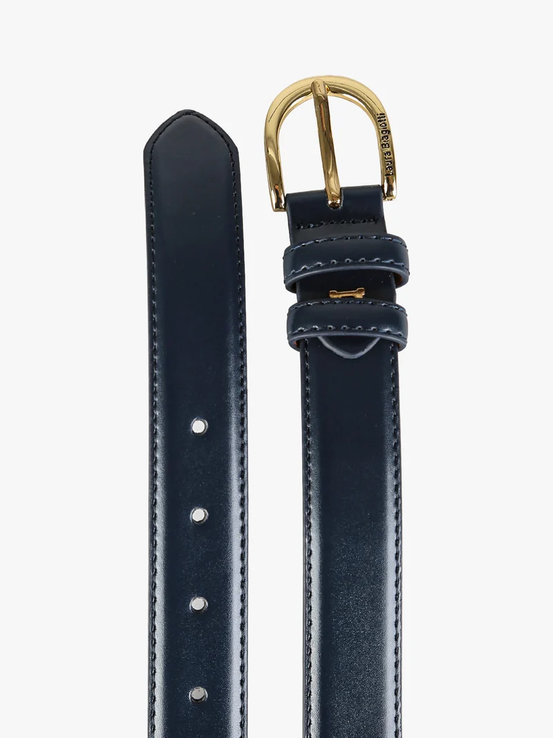 Cintura da donna in pelle rivestita - blu