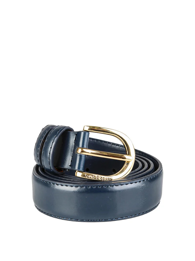 Cintura da donna in pelle rivestita - blu