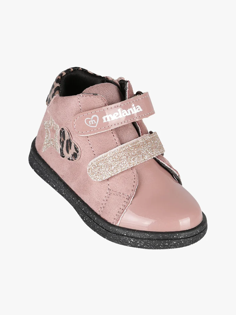 Scarpe da bambina con cinturini a strappo e zip - rosa