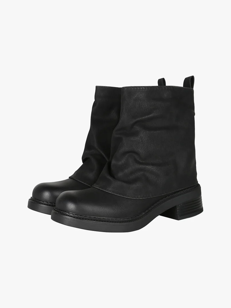 Stivaletti donna slouchy - nero