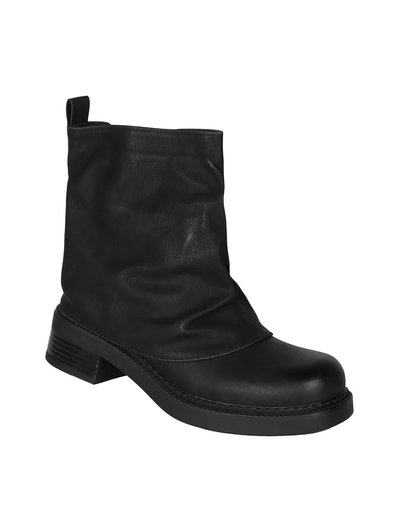 Stivaletti donna slouchy - nero