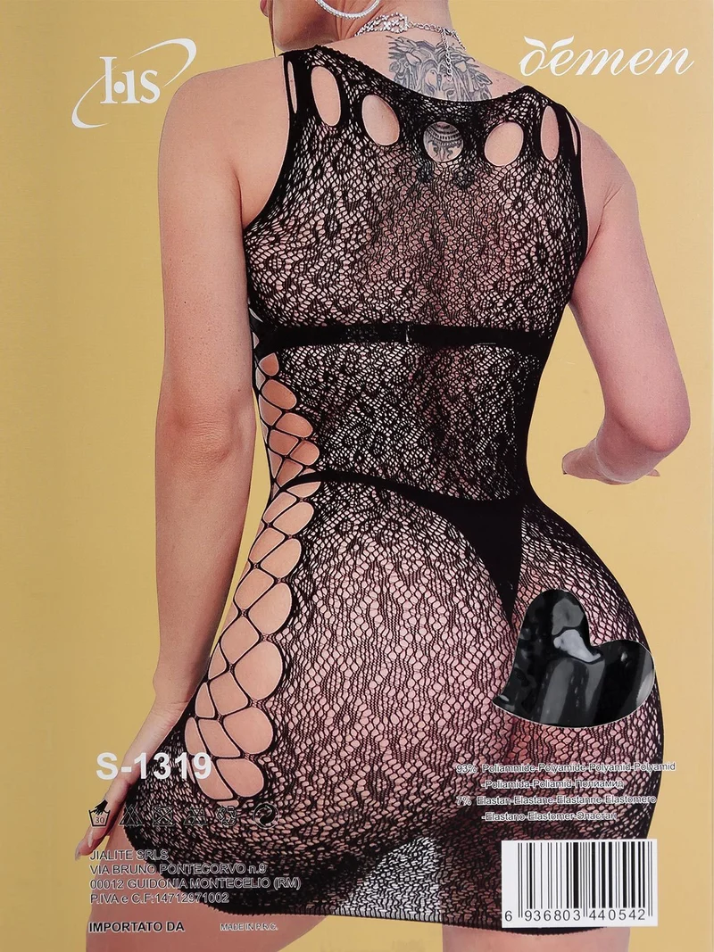 Lingerie sexy retata - nero