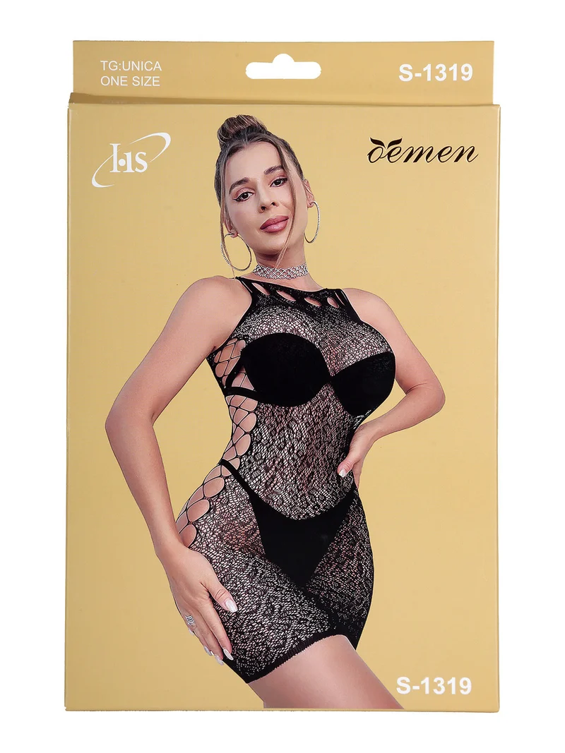 Lingerie sexy retata - nero