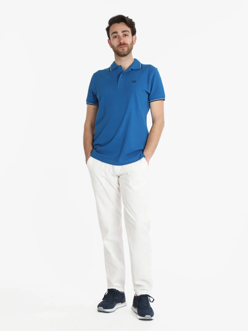 Pantaloni uomo misto lino - bianco