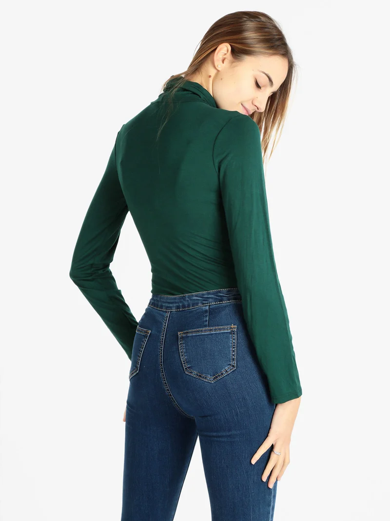 Body dolcevita manica lunga - verde