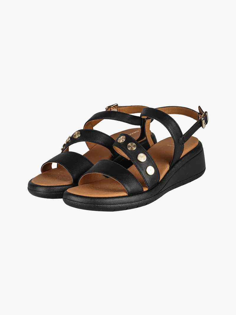 D MELICONIA F Sandali donna con zeppa - nero