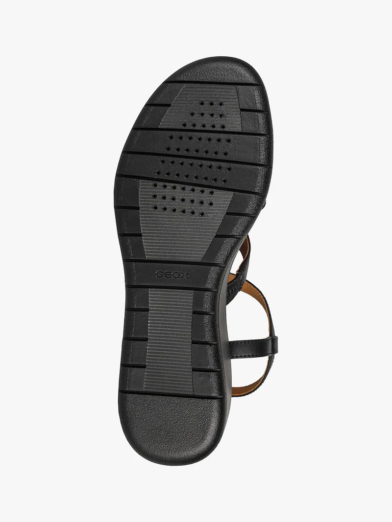 D MELICONIA F Sandali donna con zeppa - nero
