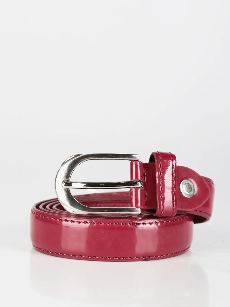 Cintura donna in vernice - bordeaux