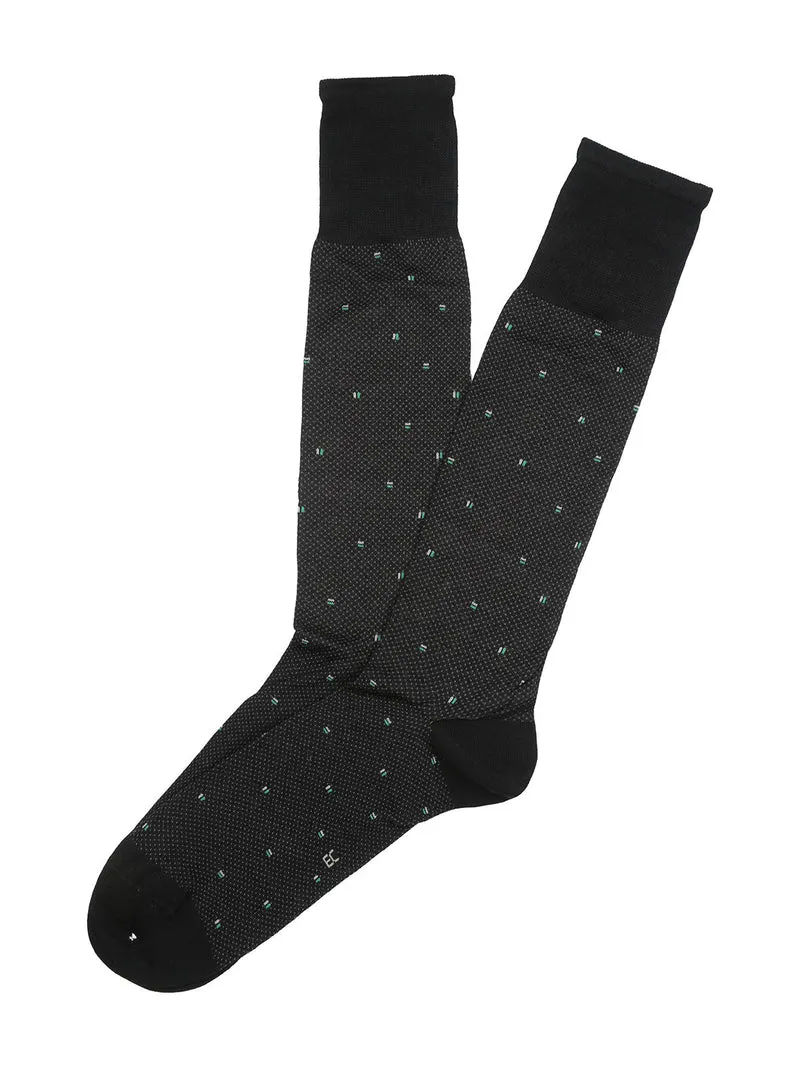 Calze lunghe da uomo in filo di scozia con stampe - verde chiaro
