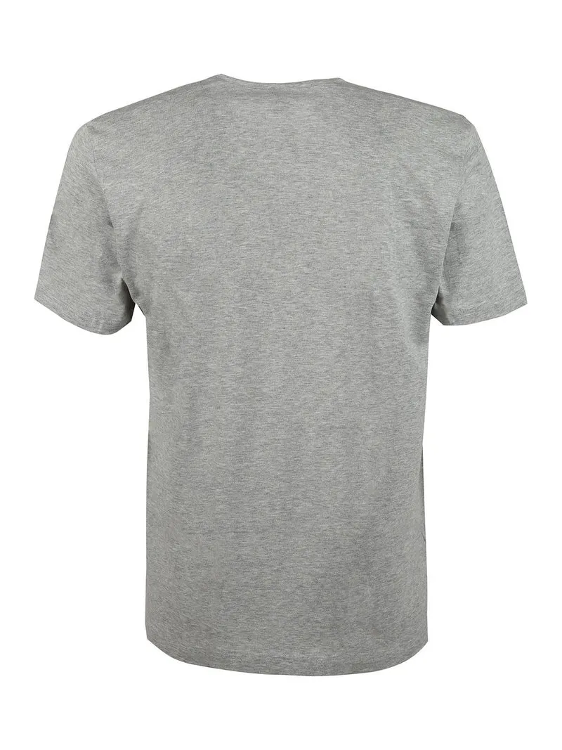 T-shirt intima uomo scollo V in cotone bielastico - grigio