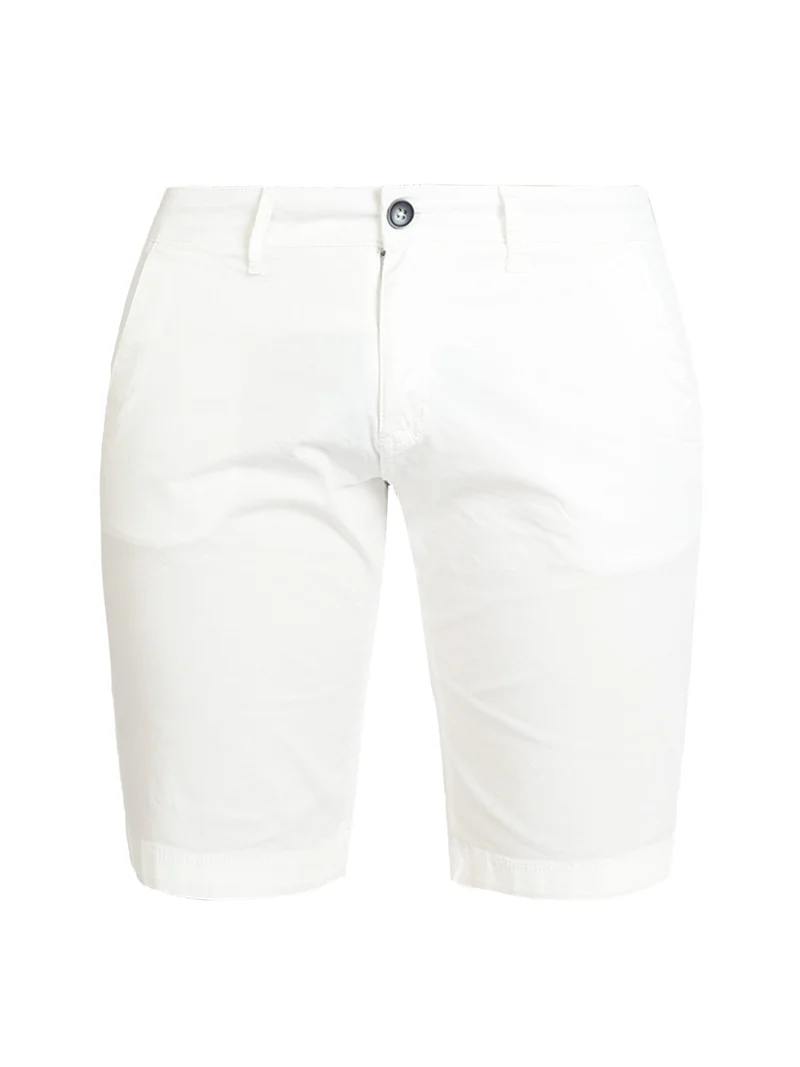 Bermuda da uomo in cotone - bianco