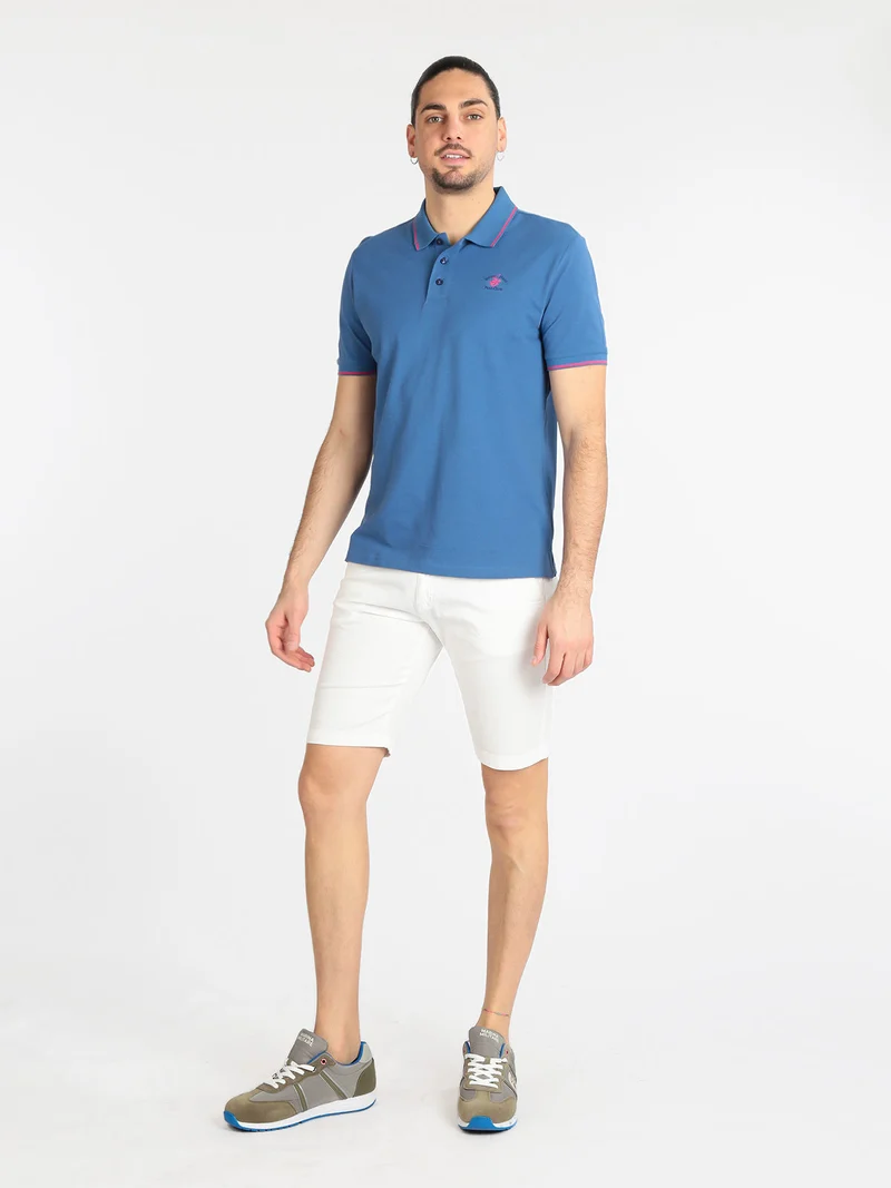 Bermuda da uomo in cotone - bianco