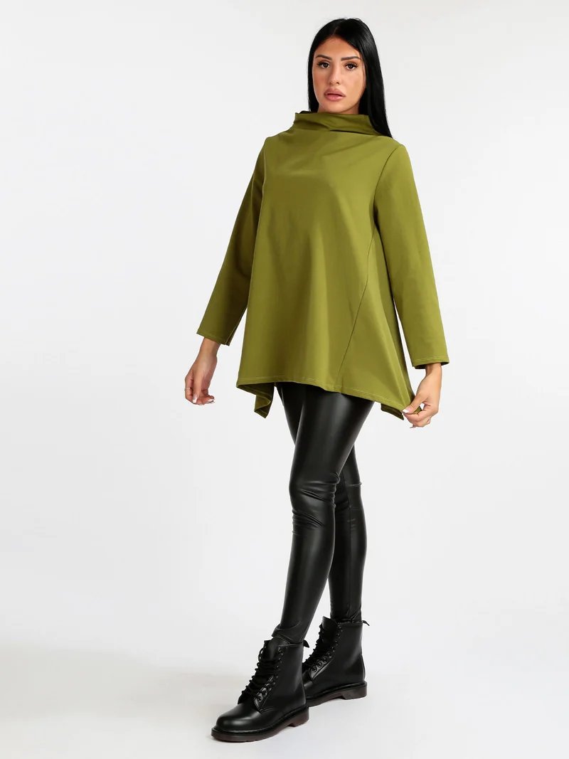 Leggings donna in ecopelle - nero