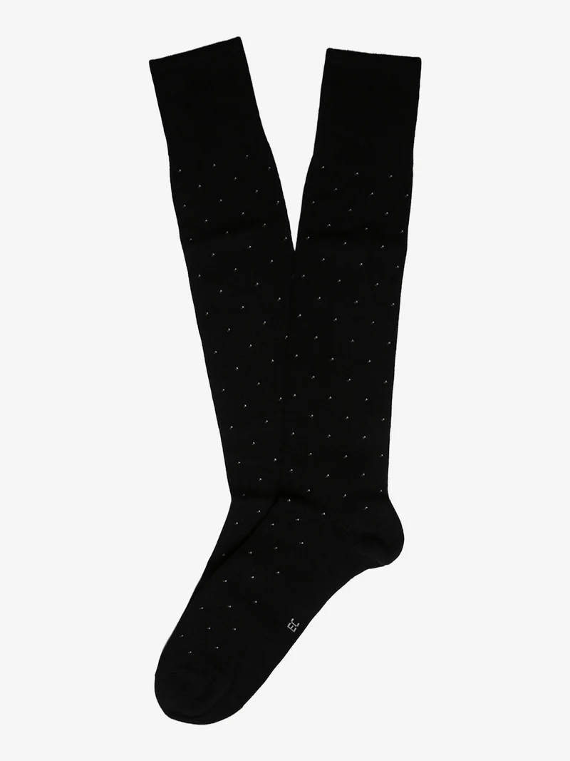 Calze lunghe da uomo in caldo cotone - nero