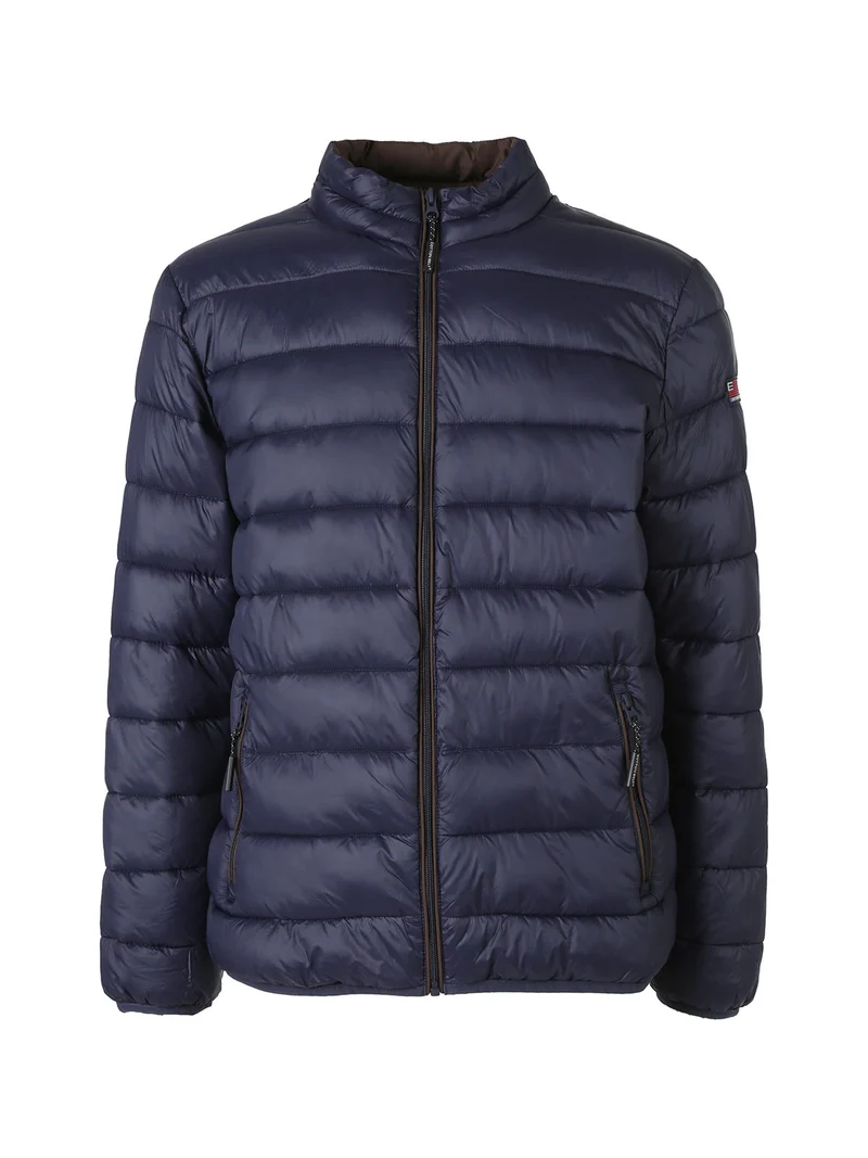 Giubbotto imbottito da uomo con zip - blu scuro