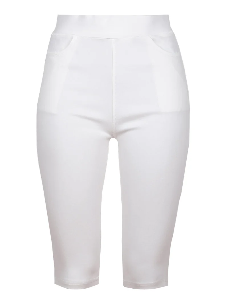 Leggings a pinocchietto da donna - bianco