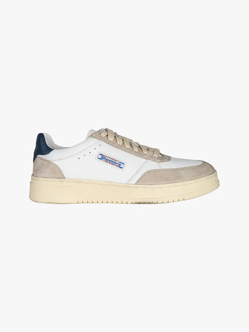 Sneakers da uomo in pelle - blu