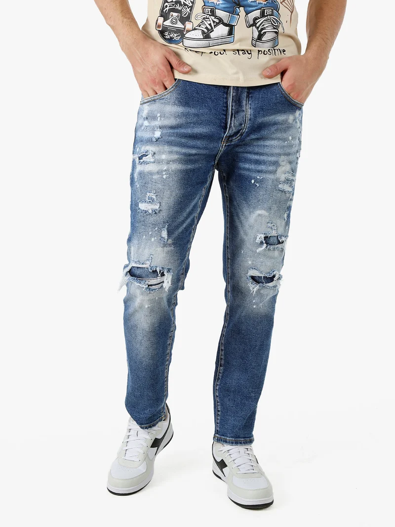 Jeans da uomo skinny con strappi - jeans