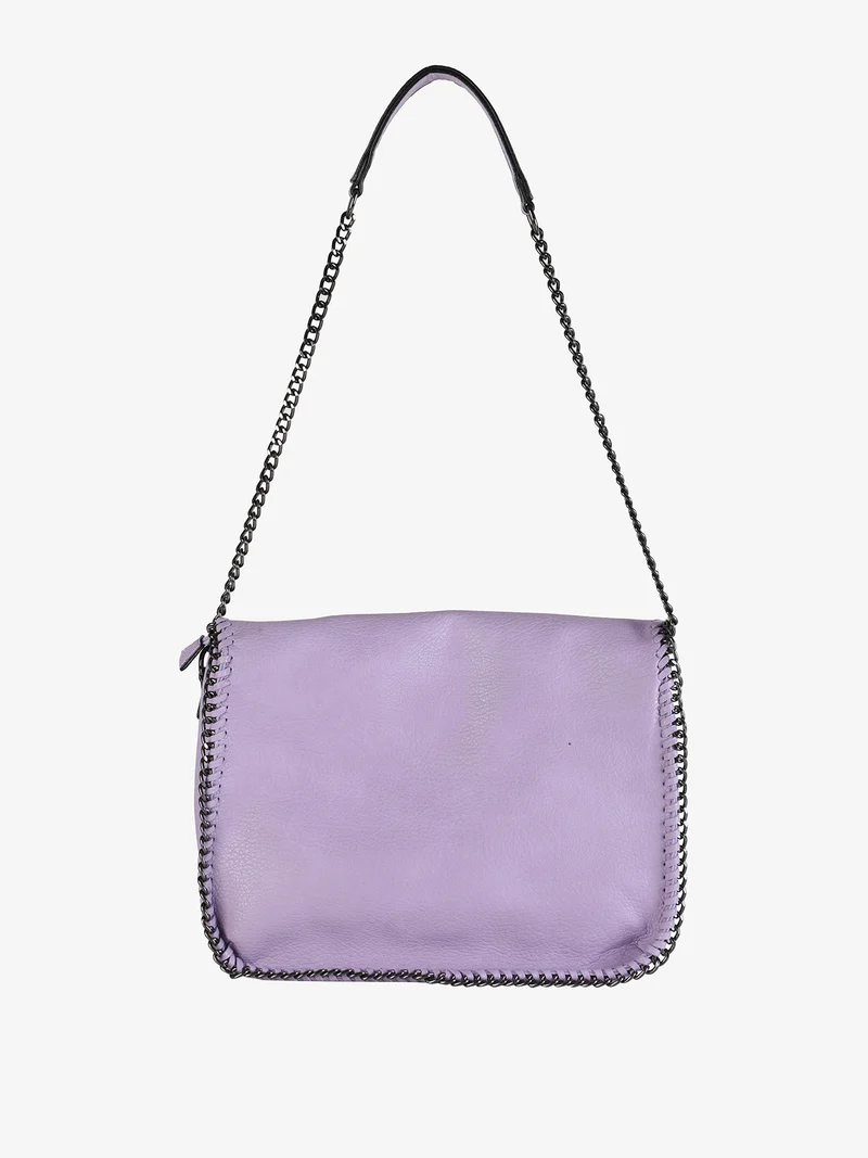 Borsa donna con manico a catena - lilla