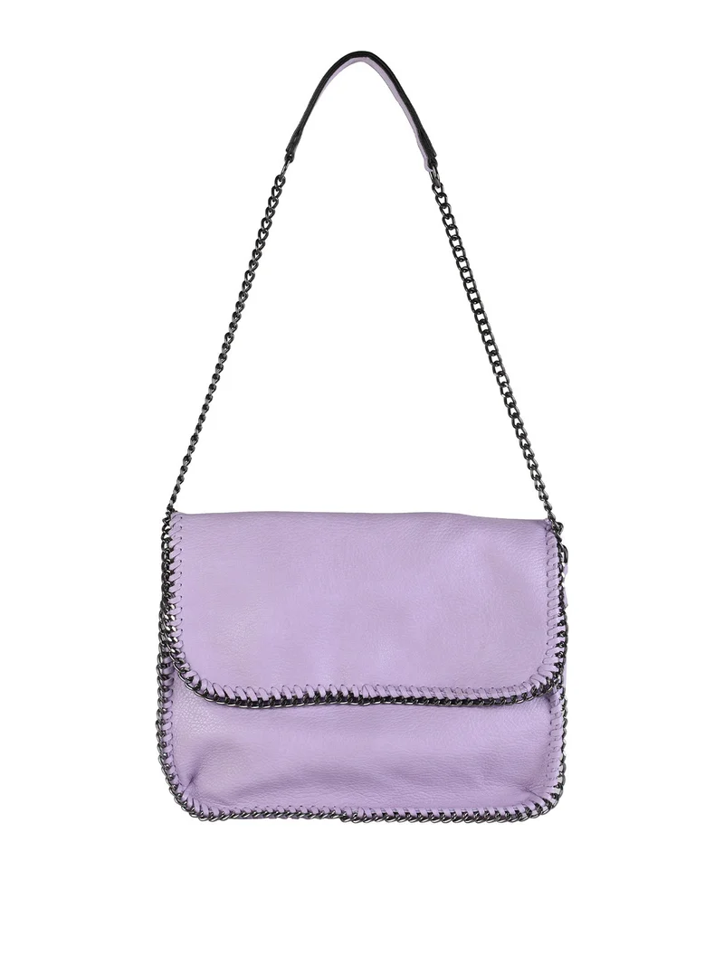 Borsa donna con manico a catena - lilla