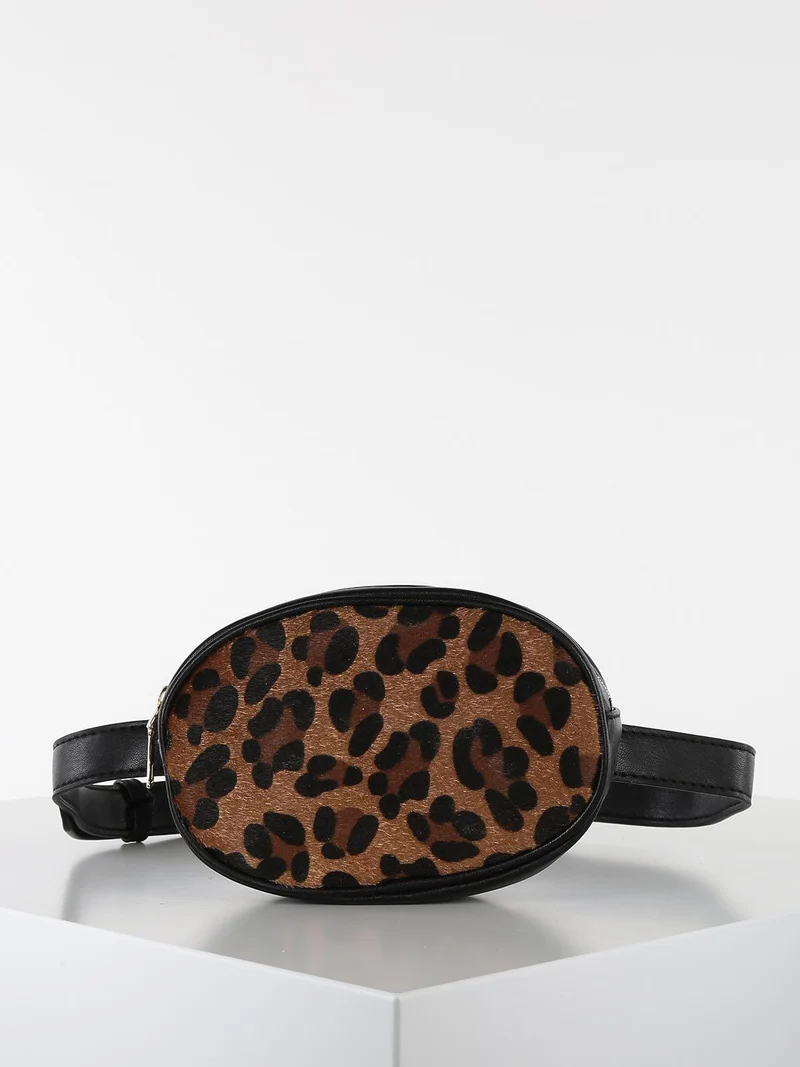 Marsupio leopardato - nero