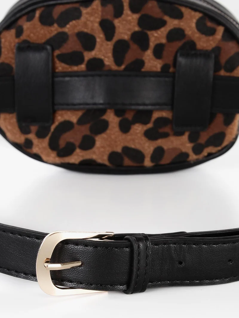 Marsupio leopardato - nero