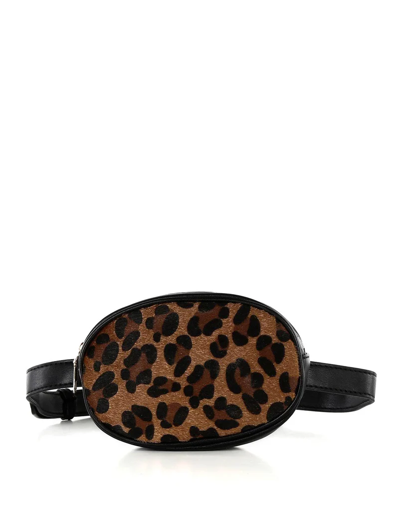 Marsupio leopardato - nero