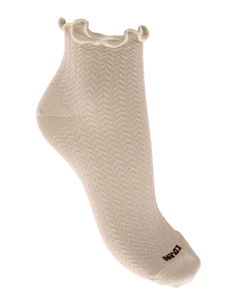 Calze corte da donna con bordo a volant - khaki