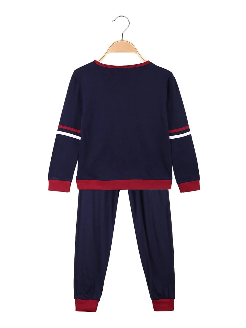 Pigiama lungo bambino in cotone - rosso