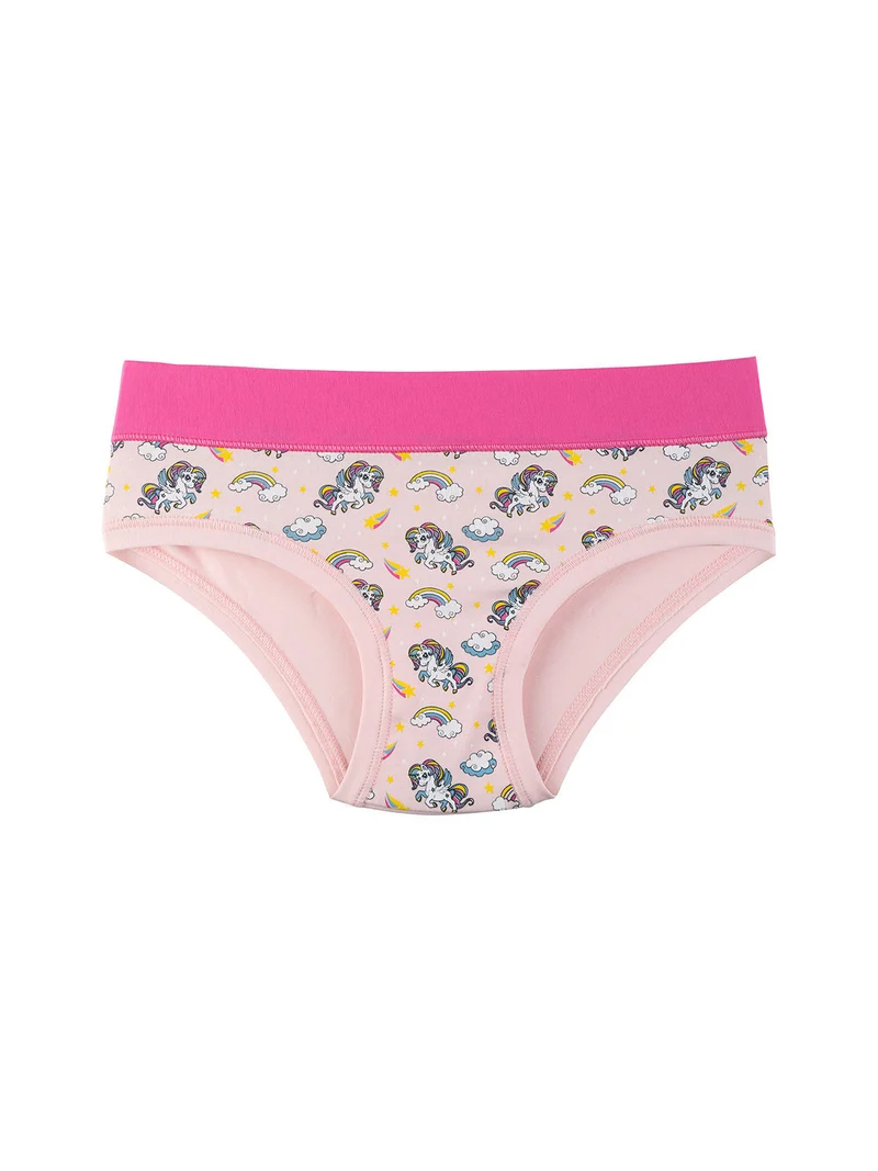 Slip in cotone da bambina con unicorni - fucsia