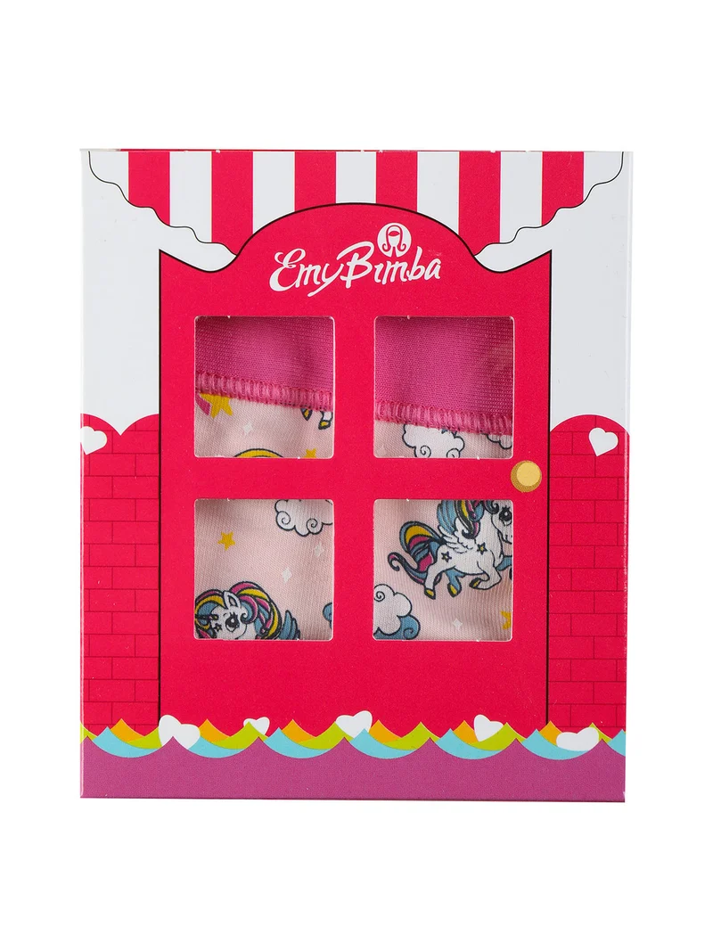 Slip in cotone da bambina con unicorni - fucsia