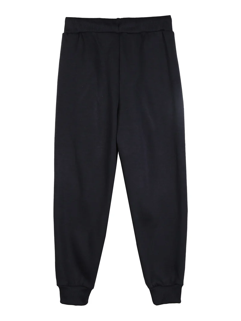Pantaloni tuta da bambino con interno felpato - blu scuro