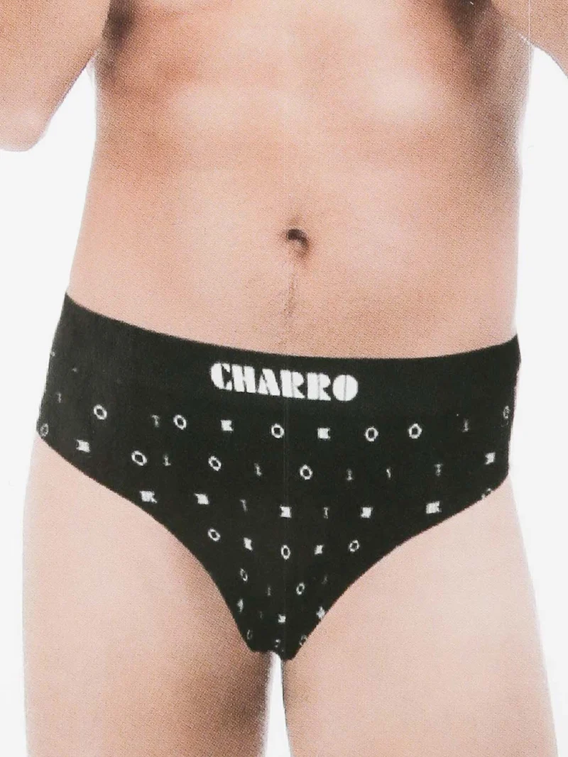 Slip uomo con stampe - nero