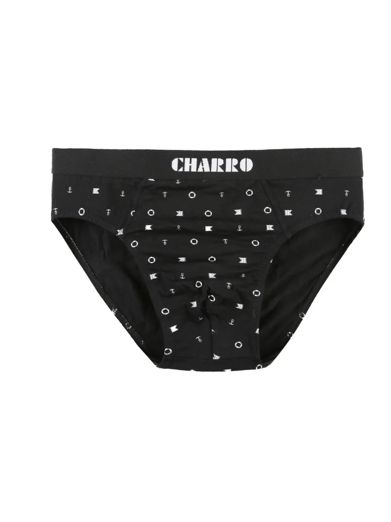 Slip uomo con stampe - nero