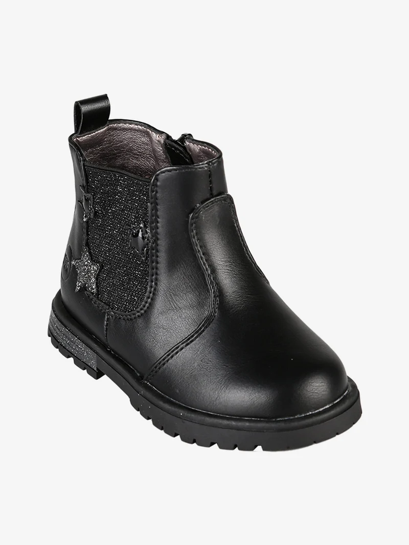 Stivaletti da bambina con zip - nero