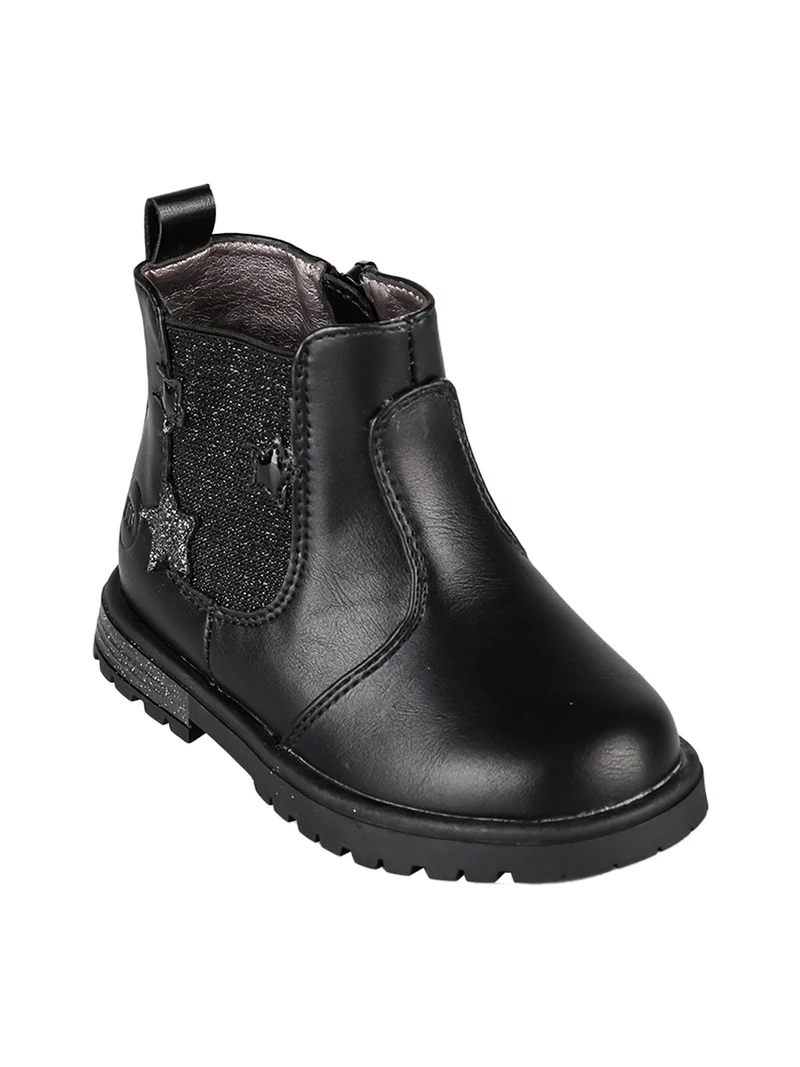 Stivaletti da bambina con zip - nero