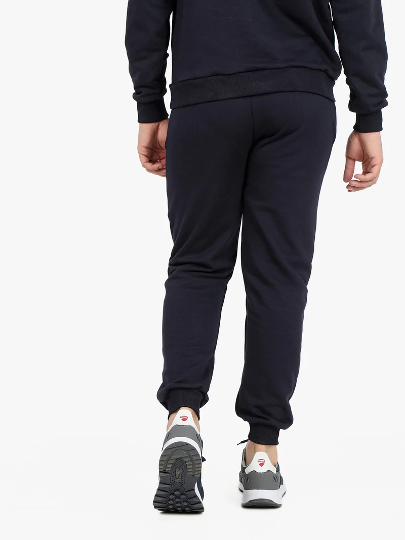 Pantaloni tuta da uomo in cotone - blu scuro