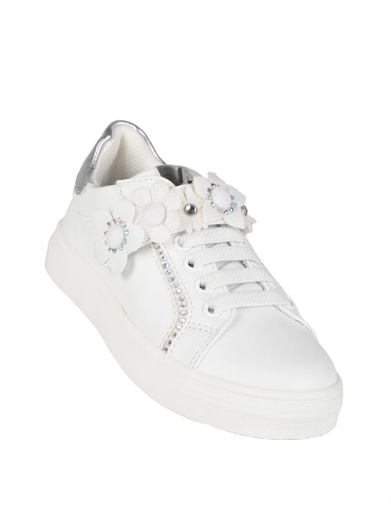 Sneakers basse da bambina - bianco
