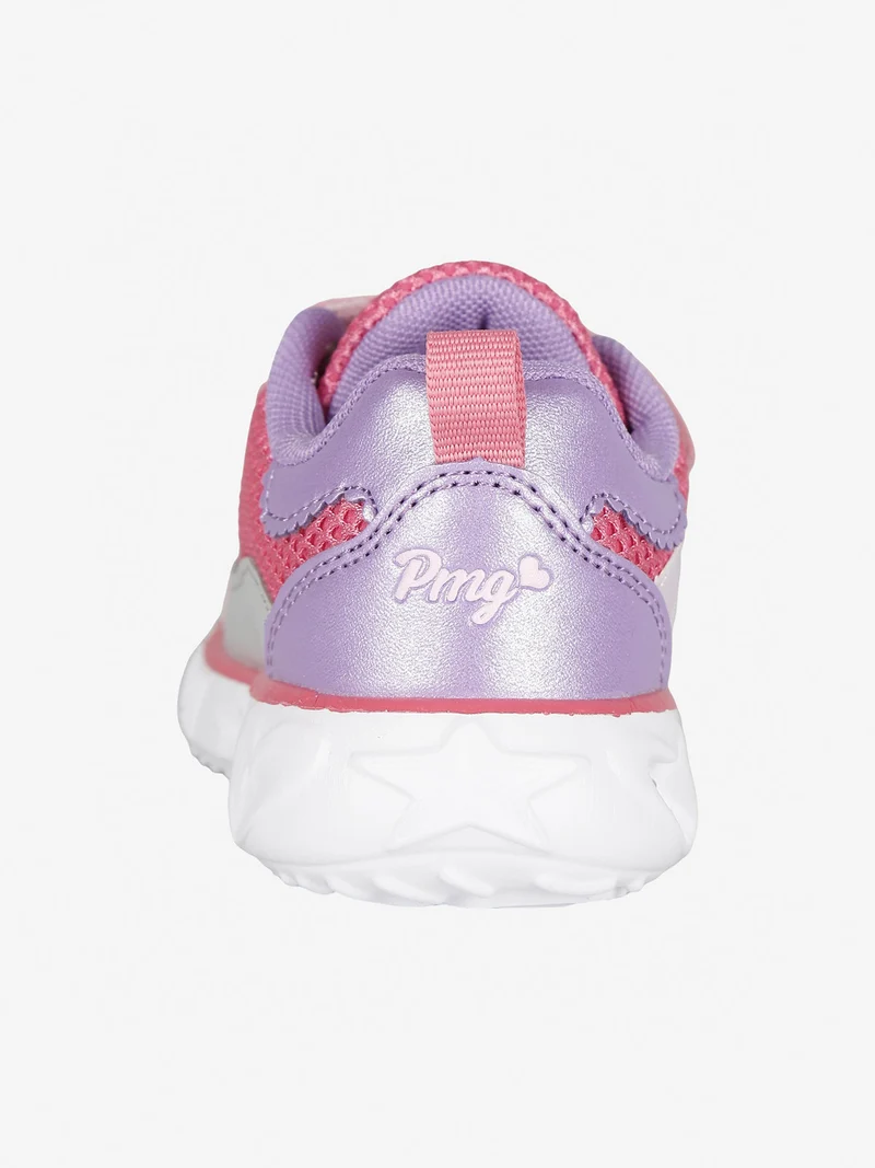 Sneakers da bambina con luci - fucsia