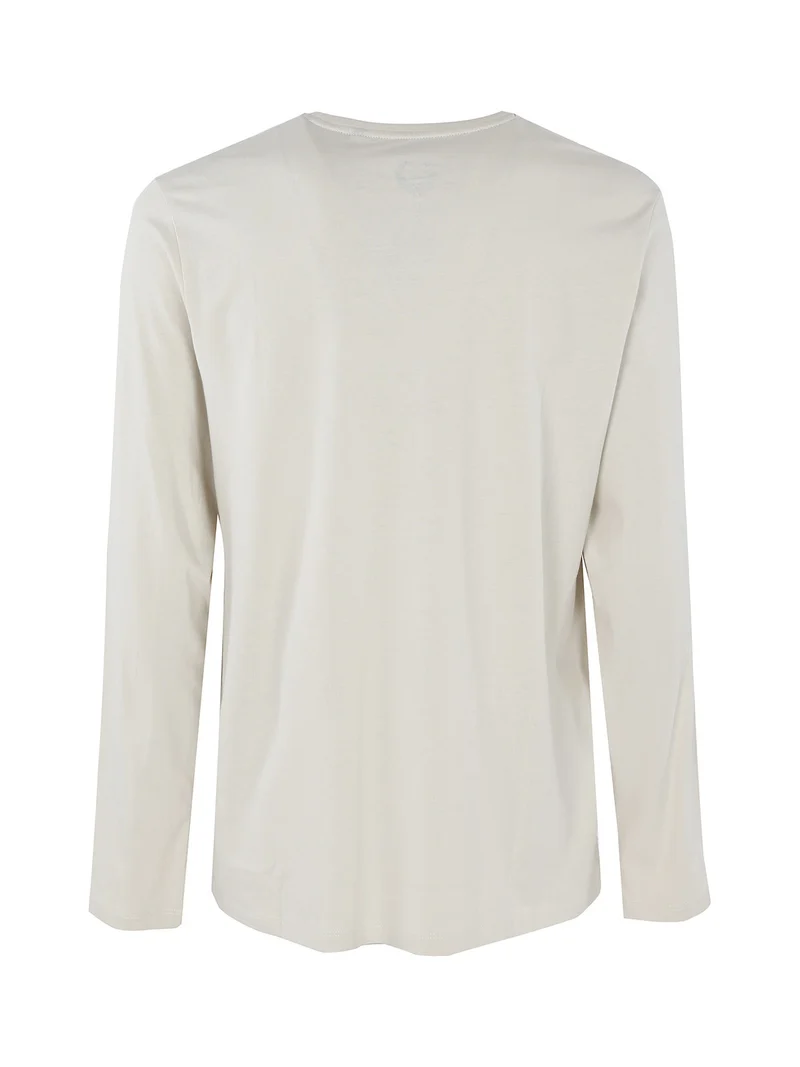 Maglietta girocollo da uomo a maniche lunghe - beige