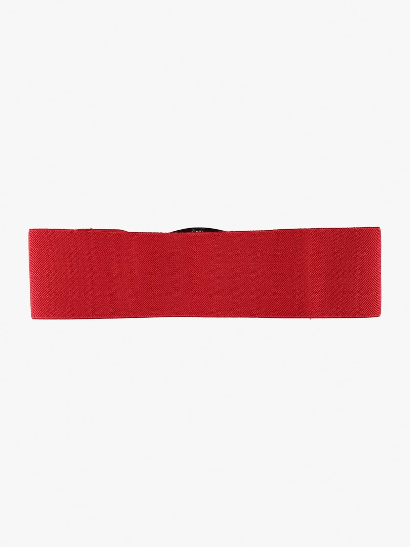 Cintura stringivita con fibbia larga - rosso
