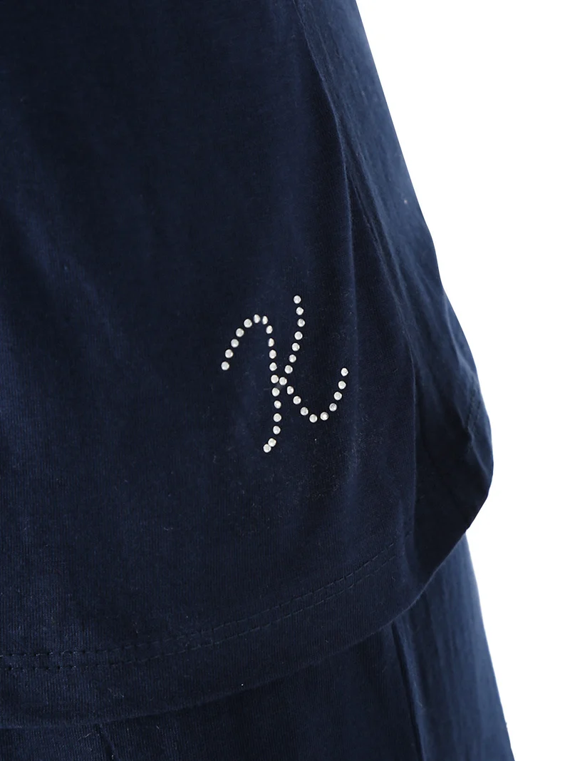 Pigiama corto da donna in cotone - blu scuro