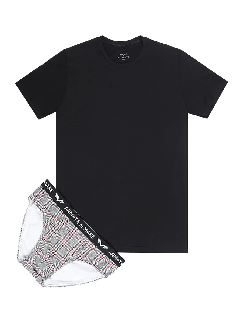 Completo coordinato uomo: maglia + slip - blu scuro