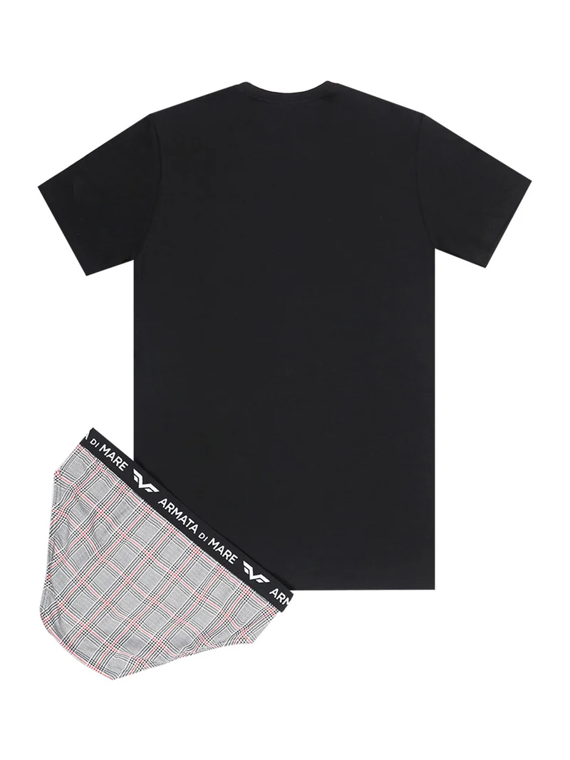 Completo coordinato uomo: maglia + slip - blu scuro