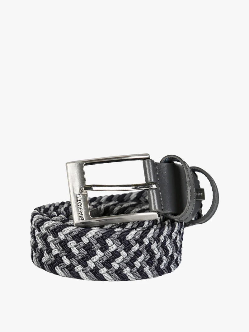 Cintura da uomo elasticizzata in corda - grigio