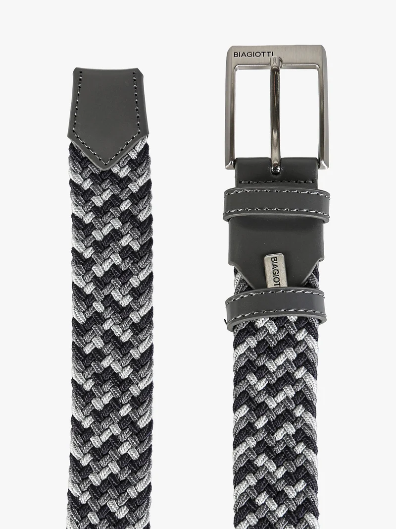 Cintura da uomo elasticizzata in corda - grigio
