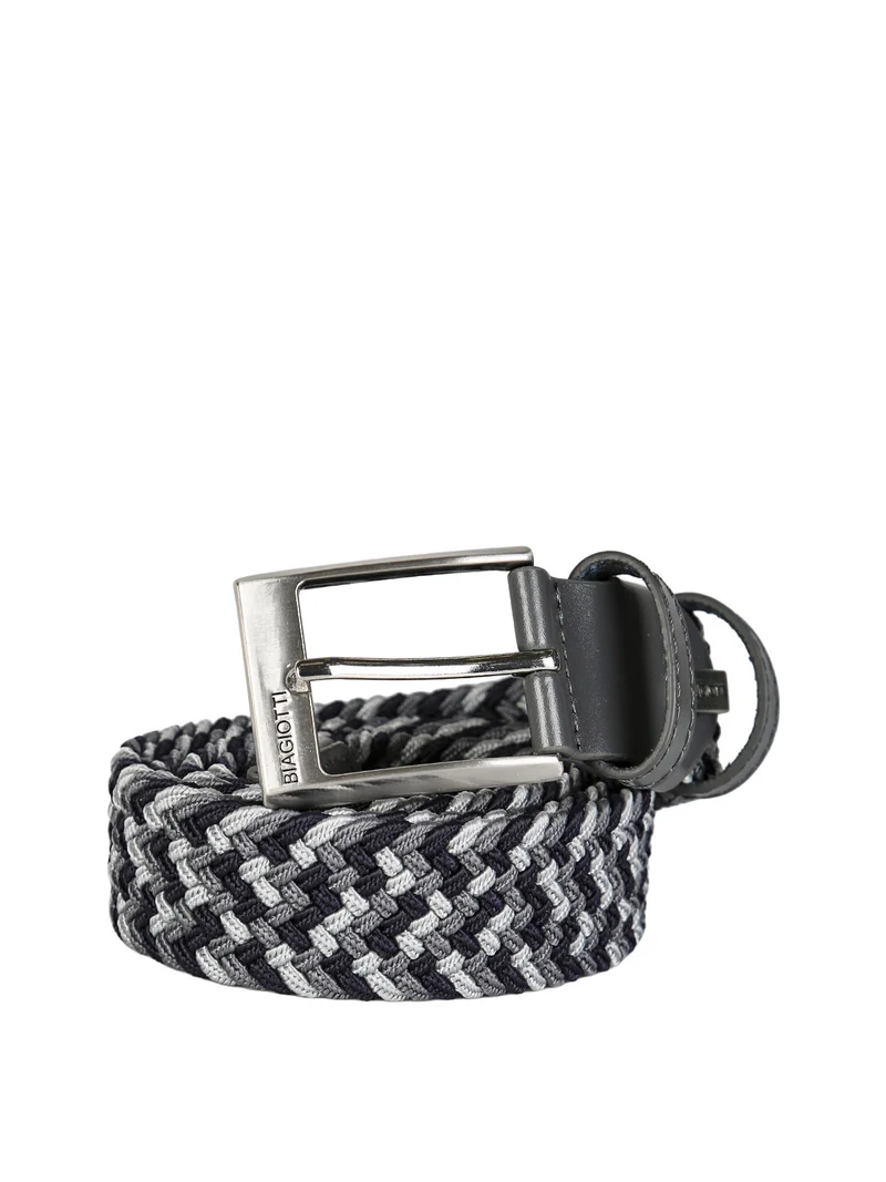 Cintura da uomo elasticizzata in corda - grigio